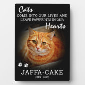 猫オーナー |ペット記念館のハートの足跡 フォトプラーク (正面)