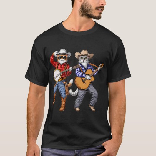猫カウボーイ Tシャツ (正面)