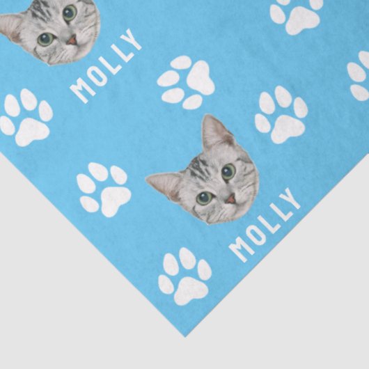 猫カスタマイズペットの写真と名前(青) 薄葉紙 (詳細)