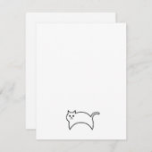 猫カスタムお礼の猫好き ノートカード (正面/裏面)