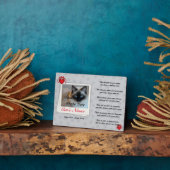 猫カスタムのペット写真と詩の記念碑 フォトプラーク (側面)