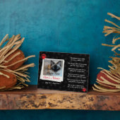 猫カスタムのペット写真と詩の記念碑 フォトプラーク (側面)