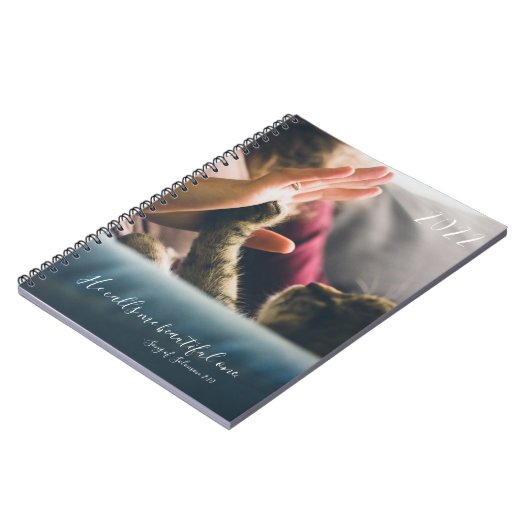 猫カスタムの写真引用文プランナーを追加 ノートブック (左側)