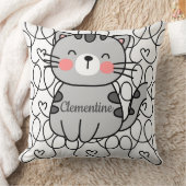 猫カスタムの足の漫画 クッション (ブランケット)