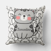 猫カスタムの足の漫画 クッション (正面)