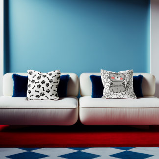 猫カスタムの足の漫画 クッション