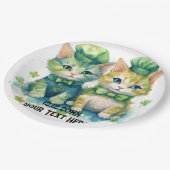 猫カスタムテキスト ペーパープレート (アングル)