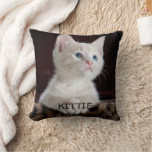 猫カスタム写真パーソナライズされた装飾用クッション クッション (ブランケット)