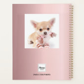 猫カスタム写真ピンク プランナー手帳 (裏面)