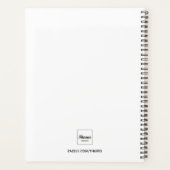 猫カスタム写真ホワイト プランナー手帳 (裏面)