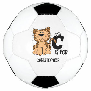 猫カスタム向けモノグラムCかわいい子猫子猫 サッカーボール