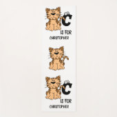 猫カスタム向けモノグラムCかわいい子猫子猫 ヨガマット (正面)