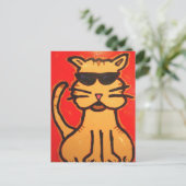 猫カッコいいはがき ポストカード (スタンド正面)