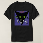 猫カッコいいを絞るカッコいい猫パープルグリーン Tシャツ (デザイン正面)