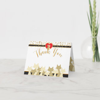 猫カッコいいサンキューカード。 サンキューカード