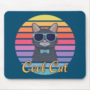 猫カッコいい一匹 マウスパッド