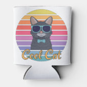 猫カッコいい一匹 缶クーラー (正面)