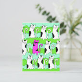 猫カッコいい絵葉書 ポストカード (スタンド正面)