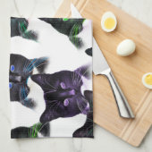 猫カッコいい キッチンタオル (四つ折り)