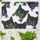 猫カッコいい キッチンタオル (折り畳み)