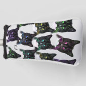 猫カッコいい ゴルフヘッドカバー (正面)