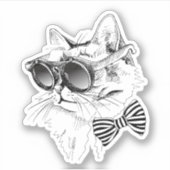 猫カッコいい シール (正面)