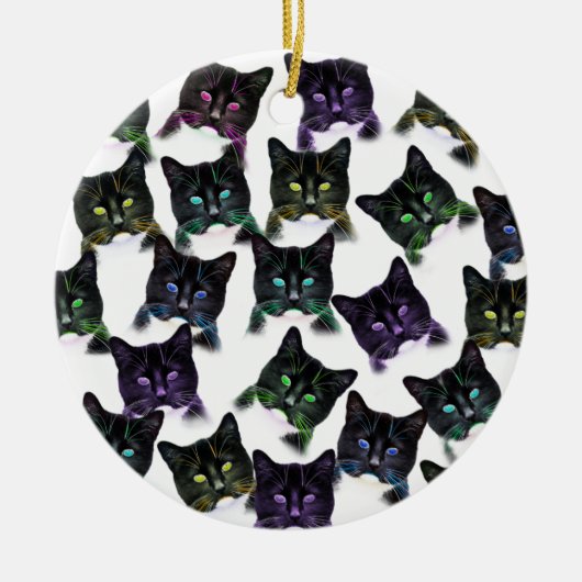 猫カッコいい セラミックオーナメント (正面)