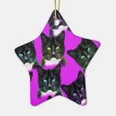 猫カッコいい セラミックオーナメント (左)