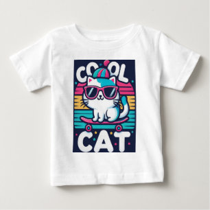 猫カッコいい ベビーTシャツ