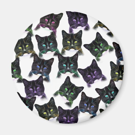猫カッコいい マグネット (正面)