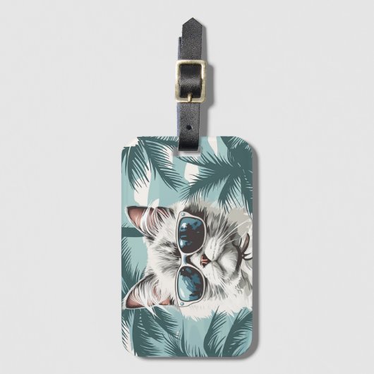 猫カッコいい ラゲッジタグ (正面縦)