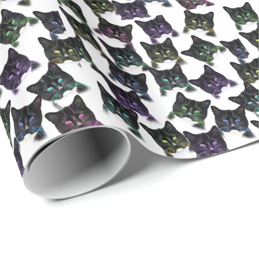 猫カッコいい ラッピングペーパー (ロールコーナー)