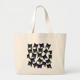 猫カッコいい ラージトートバッグ