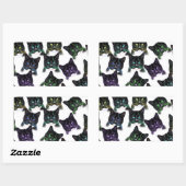 猫カッコいい 長方形シール (シート)