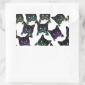 猫カッコいい 長方形シール (バッグ)