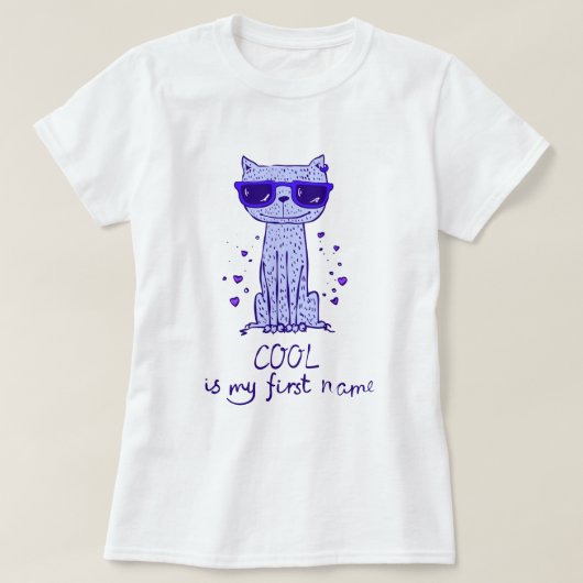 猫カッコいい Tシャツ (デザイン正面)