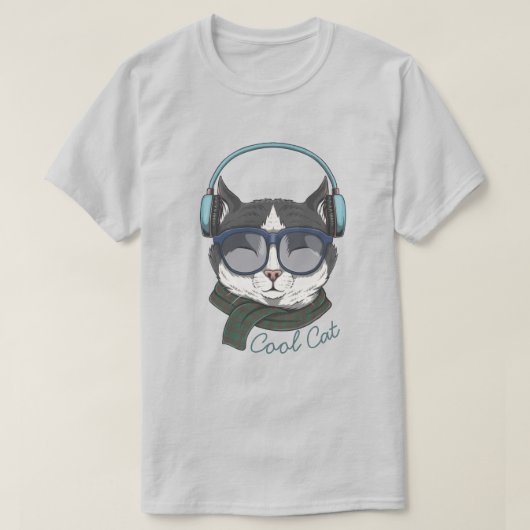猫カッコいい Tシャツ (デザイン正面)