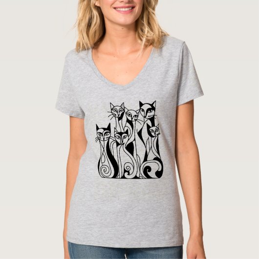 猫カッコいい Tシャツ (正面)