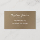 猫カップルのスケッチ金ゴールドプロフェッショナル 名刺 (裏面)