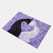 猫カップルのドオマット – 美しい愛 ドアマット (アングル)