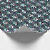 猫カップルのバレンタインデーおもしろい ラッピングペーパー (角)