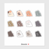 猫カップル シール (シート)