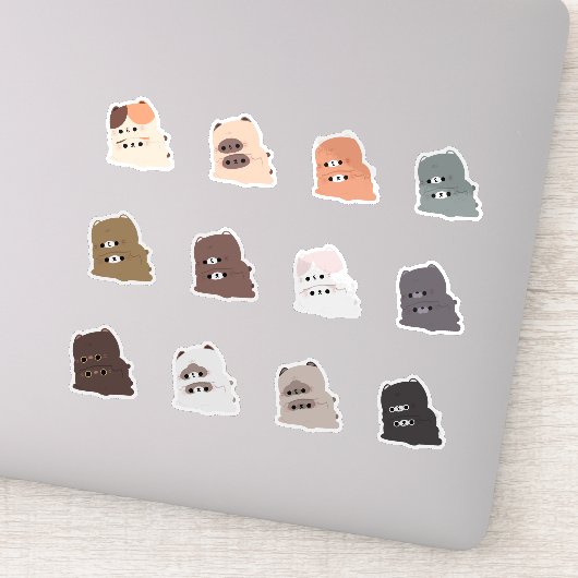 猫カップル シール (詳細)