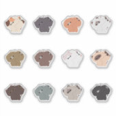 猫カップル シール (正面)