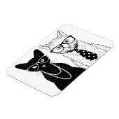 猫カップル マグネット (左側)