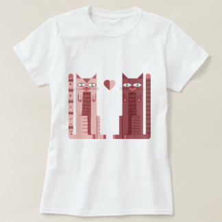 猫カップル Tシャツ