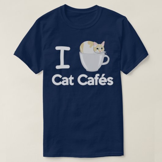 猫カフェが大好き Tシャツ (デザイン正面)