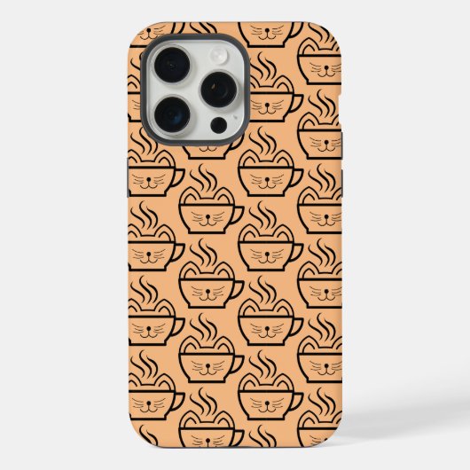 猫カフェ柄 iPhoneケース (裏面)