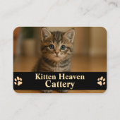 猫カフェ・ブリーダー向けカスタマイズビジネスカード 名刺 (正面)
