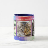 猫カラフルおもしろいのカスタム写真マグカップ マグカップ (中央)